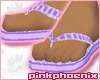 Purple Ruffle Flip Flops