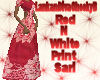 RED AND WHITE PRINT SARI
