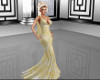 Soft Yellow Draped Gown