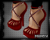 xMx:Red Spiked Pumps
