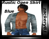 Rustic Open Shirt Blue