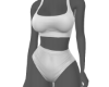 high waist white bikini