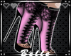 {B} Pink Corset Boots