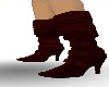 Maroon slouch boot