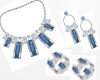 Blue/Diamond Jewelry Set