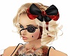 Bow Silk Red Gold Blk