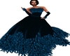 Blue Feather Gown
