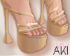 Aki Gold Sparkle Heels
