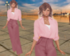 TF* Baggy Pant Set Pink