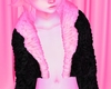 S! Kawaii Fur Coat Pinku