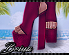 BEi Latte heels red