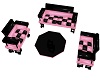 PA Pink Black PVC Set