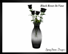 Black Roses in Vase