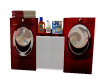 red washer and dryer