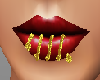 golden spiral lip jewel