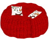 Winter Red Cuddle Chair