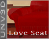 Red Cuddly Love Seat