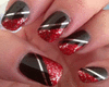 Red-Black Nails
