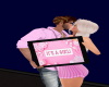 its A GIRL kissing sign
