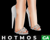 Glam Heart Heels White