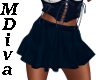 (MDiva) Blue Satin Skirt
