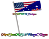 ~Hand-Held Aus/Usa Flag~