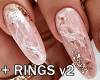 Pink Nails + Rings v.2