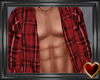 Red Plaid Open Shirt