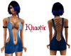 Blue open dress