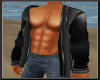 open shirt leather blk