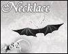 *82 Black Bat Necklace