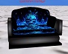 Blue Skull Cuddle Chair