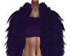 Purple Sheen Fur Jacket