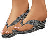 ~NT~Flat Sandals Zebra