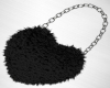 JulietteBlkHrt Fur Purse