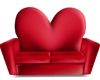 Red heart couch