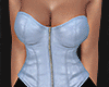 $ zip up corset blue