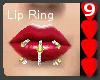 J9~Gold Diamond Lip Ring