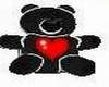 Black Heart Teddy Bear