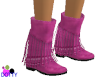 pink fringe boots