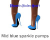 Mid blue sparkle pumps