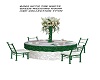 white green guest table