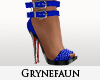 Blue sexy boucle heels