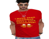 RED SLOGAN T-SHIRT