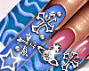 Blue Y2K Nails