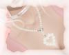 A: Pearl heart necklace