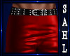 LS~RED LEATHER PANTS