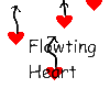 Floating heart sticker