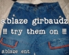 girbaudz -red blue jeans