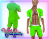v neon shorts n tee set